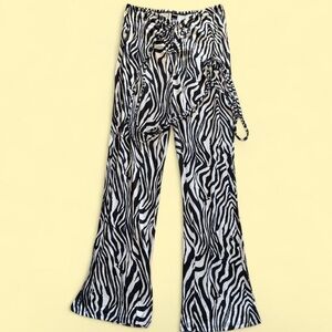 Zebra Print Flare Pants